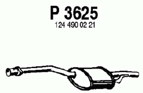 P3625 FENNO Средний глушитель выхлопных газов (фото 2)