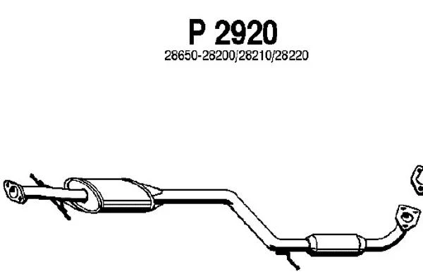 P2920 FENNO Средний глушитель выхлопных газов (фото 3)