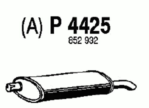 P4425 FENNO Глушитель выхлопных газов конечный (фото 2)