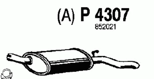 P4307 FENNO Глушитель выхлопных газов конечный (фото 2)