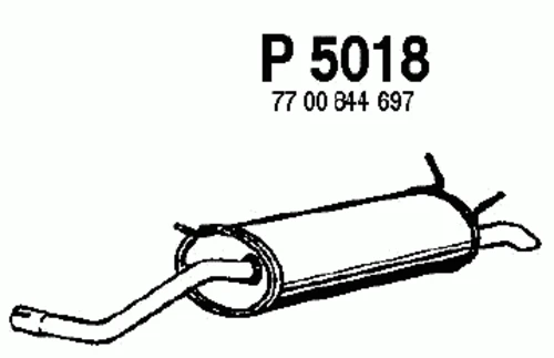 P5018 FENNO Глушитель выхлопных газов конечный (фото 2)