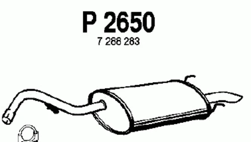 P2650 FENNO Глушитель выхлопных газов конечный (фото 2)