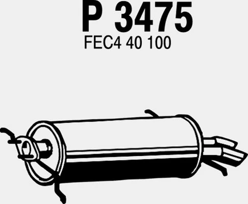 P3475 FENNO Глушитель выхлопных газов конечный (фото 3)