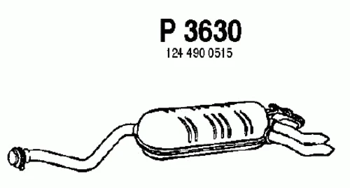 P3630 FENNO Глушитель выхлопных газов конечный (фото 2)