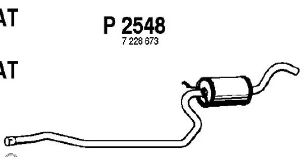 P2548 FENNO Средний глушитель выхлопных газов (фото 3)
