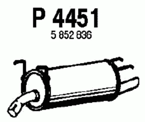P4451 FENNO Глушитель выхлопных газов конечный (фото 2)