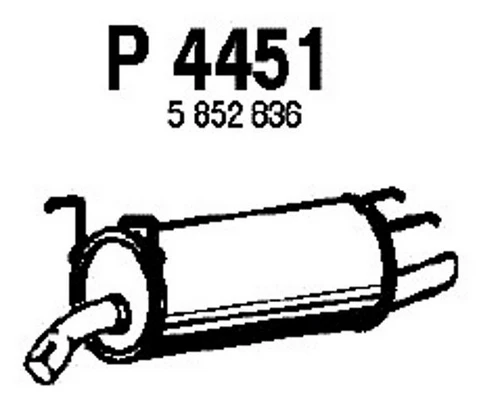 P4451 FENNO Глушитель выхлопных газов конечный (фото 3)