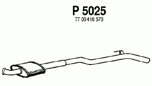 P5025 FENNO Средний глушитель выхлопных газов (фото 2)