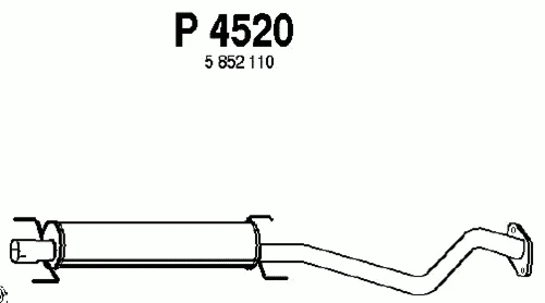 P4520 FENNO Средний глушитель выхлопных газов (фото 2)