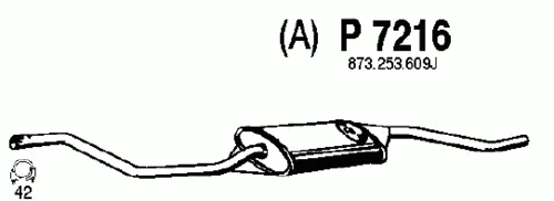 P7216 FENNO Глушитель выхлопных газов конечный (фото 2)