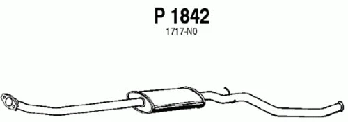 P1842 FENNO Средний глушитель выхлопных газов (фото 2)