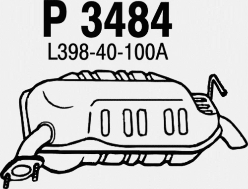 P3484 FENNO Глушитель выхлопных газов конечный (фото 1)