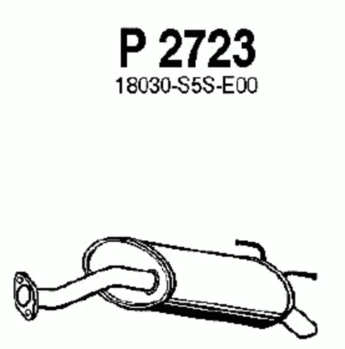 P2723 FENNO Глушитель выхлопных газов конечный (фото 2)