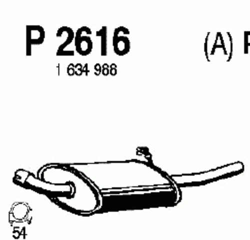 P2616 FENNO Глушитель выхлопных газов конечный (фото 2)