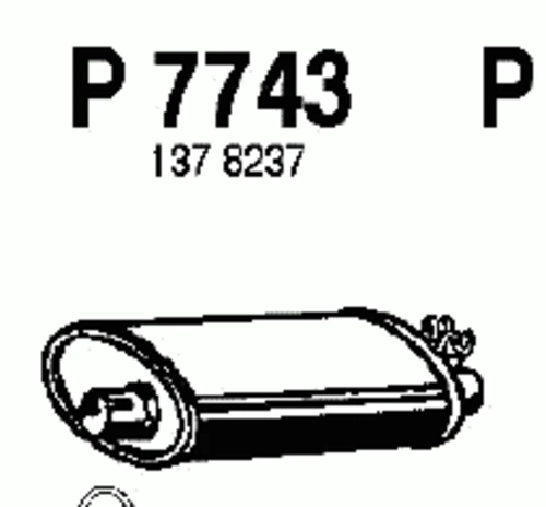 P7743 FENNO Глушитель выхлопных газов конечный (фото 2)
