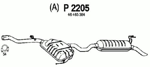 P2205 FENNO Глушитель выхлопных газов конечный (фото 2)