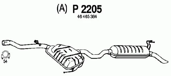 P2205 FENNO Глушитель выхлопных газов конечный (фото 3)