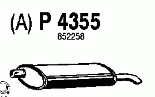P4355 FENNO Глушитель выхлопных газов конечный (фото 2)