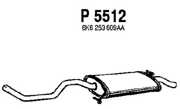 P5512 FENNO Глушитель выхлопных газов конечный (фото 3)