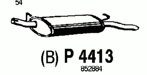 P4413 FENNO Глушитель выхлопных газов конечный (фото 2)