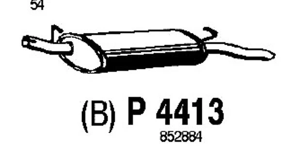 P4413 FENNO Глушитель выхлопных газов конечный (фото 3)