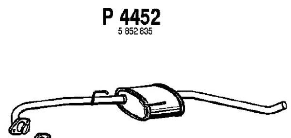 P4452 FENNO Средний глушитель выхлопных газов (фото 3)