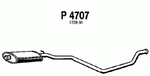 P4707 FENNO Средний глушитель выхлопных газов (фото 2)