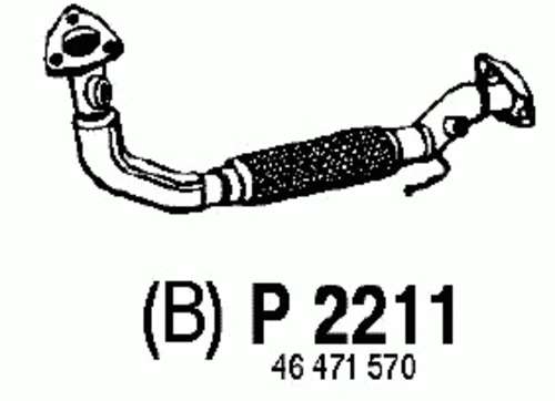 P2211 FENNO Труба выхлопного газа (фото 2)