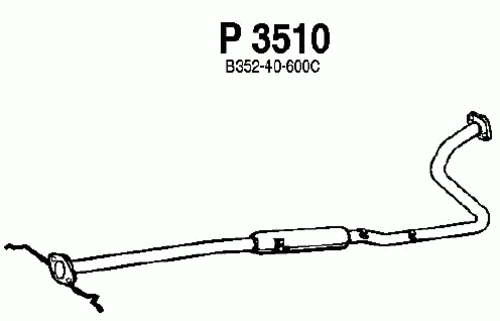 P3510 FENNO Средний глушитель выхлопных газов (фото 2)
