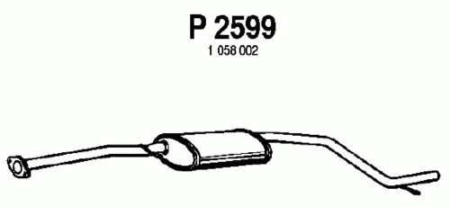 P2599 FENNO Средний глушитель выхлопных газов (фото 2)