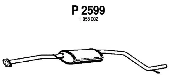 P2599 FENNO Средний глушитель выхлопных газов (фото 3)