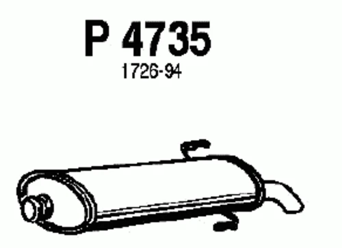 P4735 FENNO Глушитель выхлопных газов конечный (фото 1)
