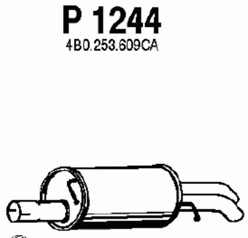 P1244 FENNO Глушитель выхлопных газов конечный (фото 2)