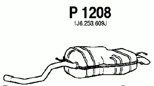 P1208 FENNO Глушитель выхлопных газов конечный (фото 1)