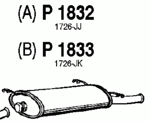 P1833 FENNO Глушитель выхлопных газов конечный (фото 2)