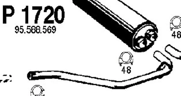 P1720 FENNO Труба выхлопного газа (фото 3)