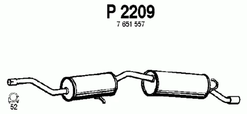 P2209 FENNO Глушитель выхлопных газов конечный (фото 2)