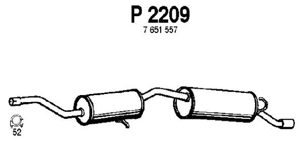 P2209 FENNO Глушитель выхлопных газов конечный (фото 3)