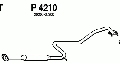 P4210 FENNO Средний глушитель выхлопных газов (фото 2)