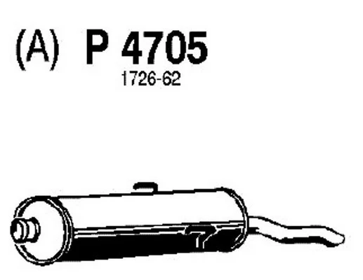 P4705 FENNO Глушитель выхлопных газов конечный (фото 3)
