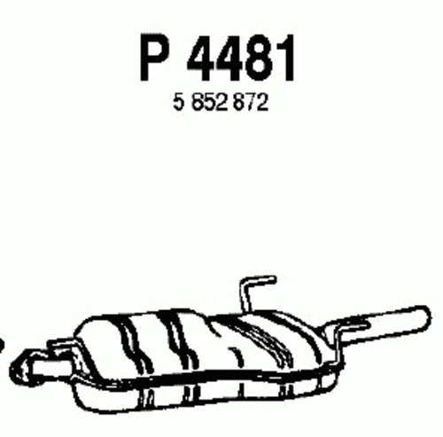 P4481 FENNO Глушитель выхлопных газов конечный (фото 2)