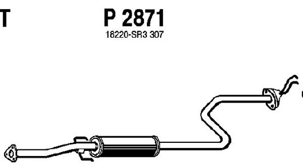 P2871 FENNO Средний глушитель выхлопных газов (фото 3)