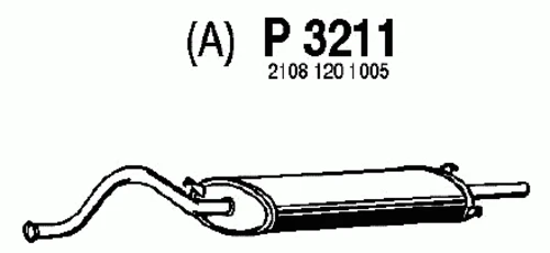 P3211 FENNO Глушитель выхлопных газов конечный (фото 2)