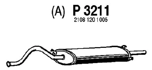 P3211 FENNO Глушитель выхлопных газов конечный (фото 3)
