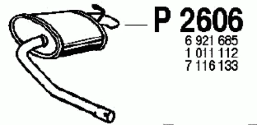 P2606 FENNO Глушитель выхлопных газов конечный (фото 2)