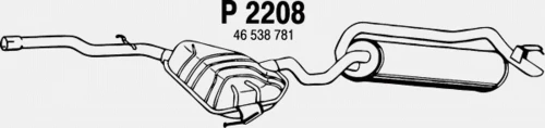 P2208 FENNO Глушитель выхлопных газов конечный (фото 2)