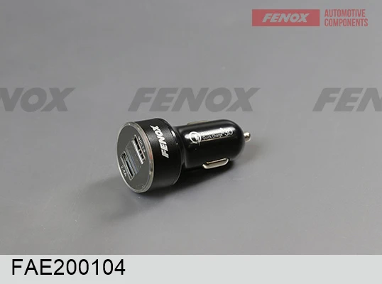 FAE200104 FENOX Зарядное устройство автомобильное, 2usb (фото 1)