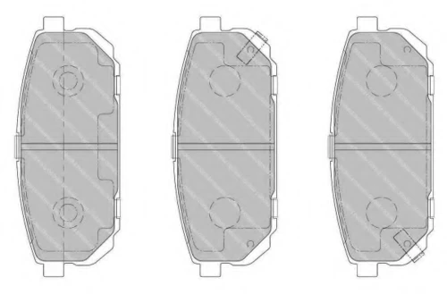 FDB1736 FERODO Комплект тормозных колодок, дисковый тормоз (фото 3)