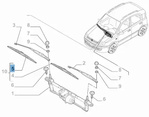 51791213 FIAT/ALFA/LANCIA Щетка стеклоочистителя fiat (фото 1)