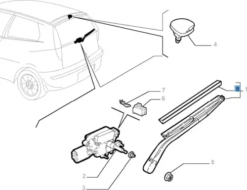 5911927 FIAT/ALFA/LANCIA Щетка стеклоочистителя fiat (фото 1)